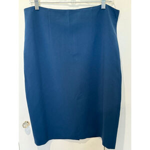 Women's St. John peacock Blue Pencil back zip Skirt Size 12